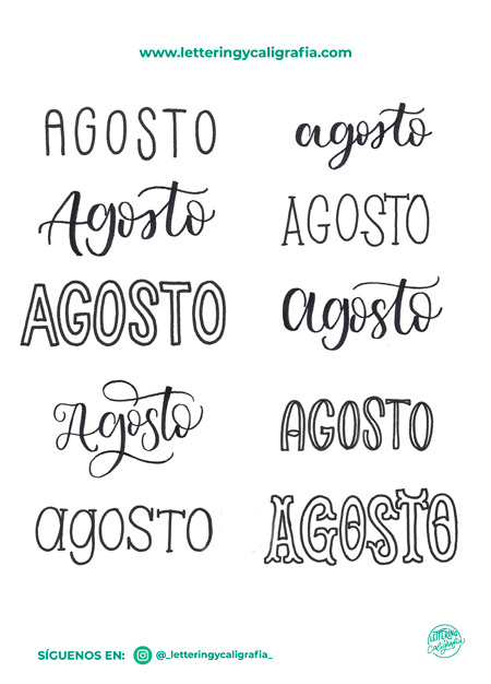 agosto lettering