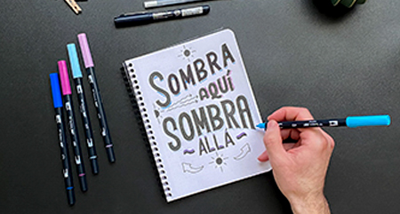 sombras lettering